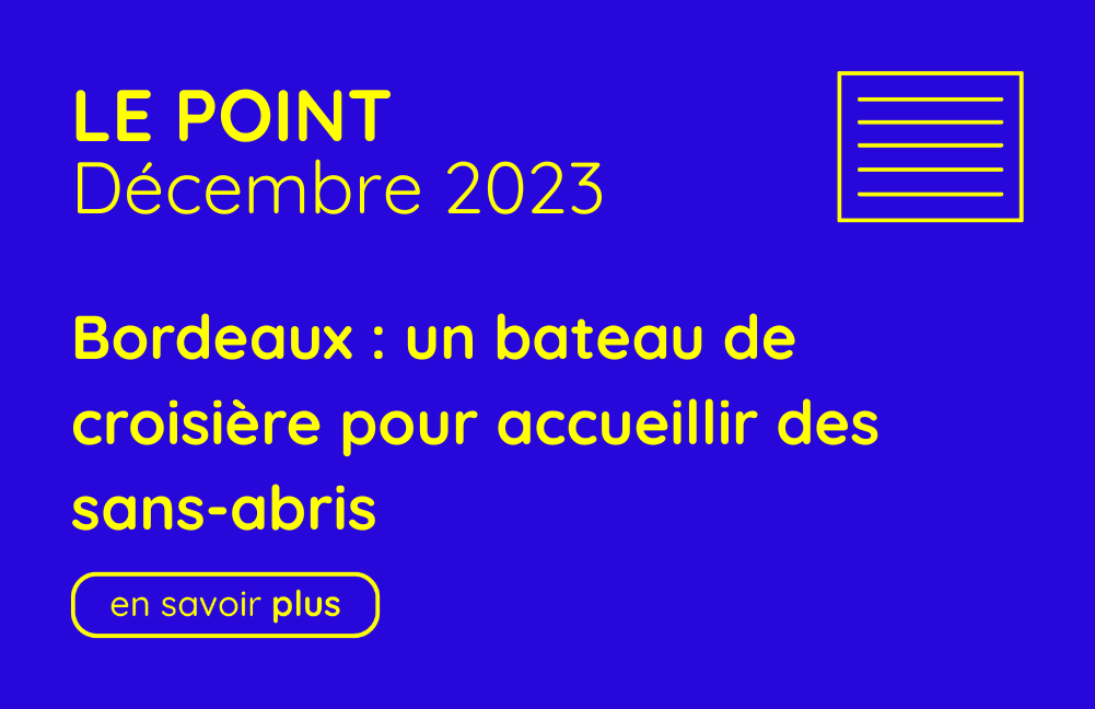 Un bateau de croisière pour sans abris